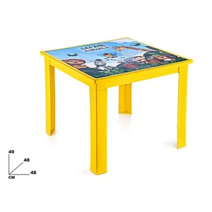 โต๊ะจังเกิ้ล 48x48 ซม. ลายสัตว์ซาฟารี เฟอร์นิเจอร์เด็กพลาสติกสำหรับเด็กอายุ 2-4 ปี - Product Image 1