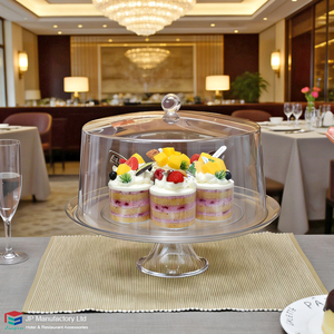 Clear Plastic Food Tray with <strong>Cover</strong> with Knob <strong>Cake</strong> <strong>Cover</strong> 12 Inch Round Dome <strong>Cake</strong> Tray with <strong>Cover</strong> - Product Image 4