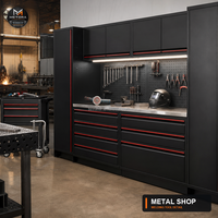 Système complet de rangement d'outils et d'établi pour mécaniciens - Armoire à outils modulaire en acier pour atelier automobile