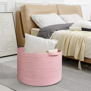 Panier de rangement pour jouets d'enfants, panier en corde tressée pour couvertures de chambre d'enfant avec poignées, organisateur pour peluches et panier pour jouets de chien - Product Image 5