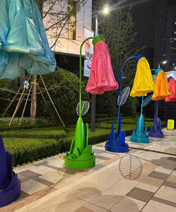 Q119 2023 desain kreatif tubuh induksi penginderaan listrik membuka dan menutup bunga <span class=keywords><strong>2.3</strong></span> Meter taman taman Mall dekorasi - Product Image 2