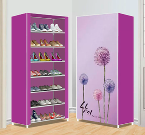 6-Tier Detachable Fabric Multifunction Foldable Shoe <strong>Rack</strong> 36-Pair Boot <strong>Show</strong> Cupboard Cabinet Dustproof Cover Home Organizer - Product Image 2