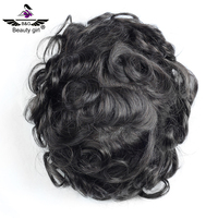 Toupet naturel pour hommes taille 9*11 pouces cheveux humains hommes toupet Base Pu peau mince toupet homme système de cheveux