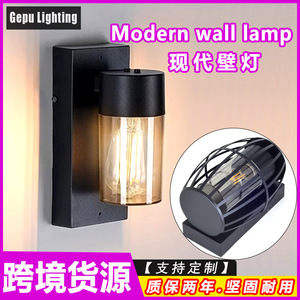 Applique murale extérieure GP-W425 E27, lampe cylindrique en verre moderne et minimaliste, étanche, pour entrée, balcon, terrasse - Product Image 5