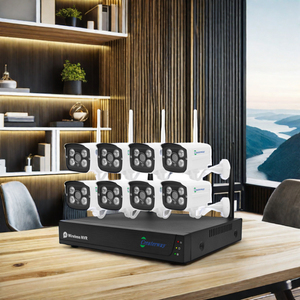 Full HD IP66 étanche 8CH H.265 NVR système de caméra IP WiFi extérieur 2MP kits de caméra de sécurité CCTV sans fil Vision nocturne CMOS - Product Image 6