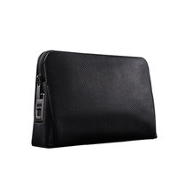 Sacs Homme en Cuir à Verrouillage par Empreinte Digitale, Pochette Anti-Vol Longue pour Téléphone Portable et Portefeuille, Sacoche Messager pour Hommes