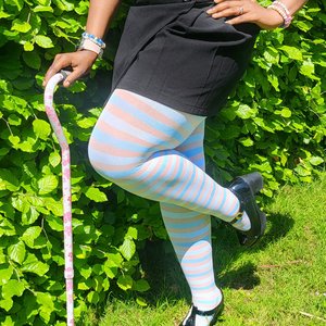 Collants de fierté à impression numérique 360 personnalisés Lgbt Rainbow Stripe Collants - Product Image 1