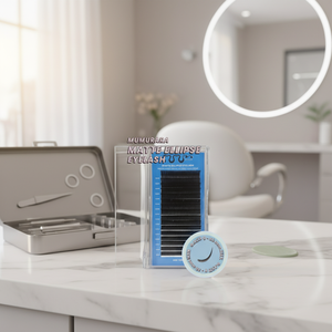 Fornitore all'ingrosso JingDai: Extension ciglia opache ellittiche 015D, 16 file, 9-16mm, in fibra PBT, piatte, lunghezza 17mm, Cina - Product Image 3