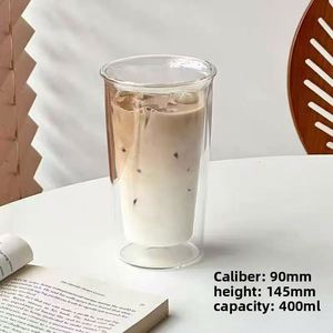 Tasse à café à double paroi en verre borosilicate de qualité alimentaire, résistante à la chaleur, isolante, transparente, pour Americano glacé, latte, usage domestique - Product Image 6