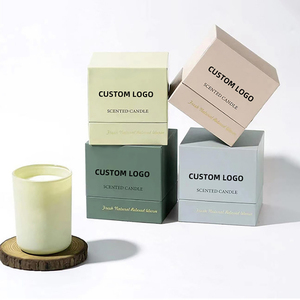 Boîtes <span class=keywords><strong>en</strong></span> <span class=keywords><strong>papier</strong></span> de haute qualité avec logo personnalisé Emballage de boîte à bougie recyclée de luxe vide pour pot à bougie ambre - Product Image 4