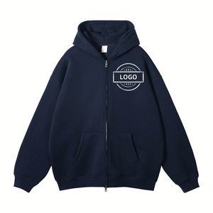 2025 Automne Hiver Nouveau Produit-Sweat à capuche décontracté de style américain épais et chaud avec fermeture éclair pour hommes - Product Image 4