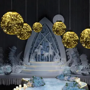 婚礼装饰灯丙烯酸引导球用于婚礼装饰 RGB 童话 LED 圣诞灯球