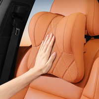 Coussin de soutien lombaire et appui-tête en mousse à mémoire de forme Nappa perforé et respirant pour voiture, pour BMW Toyota Honda