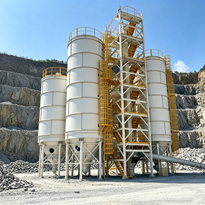 Silo de ceniza volante para cemento 50T 100T 200T, tanque de almacenamiento vertical de acero atornillado para polvo con colector de polvo, para planta de hormigón OEM - Product Image 4