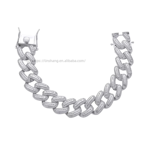 20Mm <b>Cuban</b> <b>Chain</b> Bracelet, Heavy Industry Copper Inlaid With Zirconium <b>Cuban</b> <b>Chain</b> Men Tanjing Fashion Lijing Necklace - Product Image 4