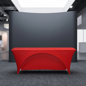 Housses de table d'exposition modernes NOVISON 6 pieds en spandex extensible, sans plis, durables, lavables en machine, personnalisables, vente en gros - Product Image 3