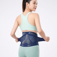 Ceinture de compression lombaire légère et réglable, soutien ergonomique bleu pour la taille avec conception respirante