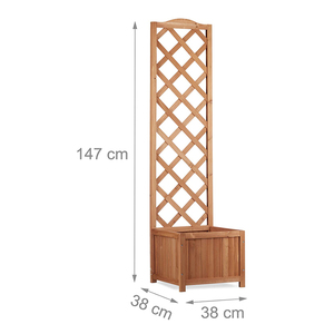 Grands pots de jardin en <span class=keywords><strong>bois</strong></span> pour l'extérieur Jardinière en treillis Kit d'unité unique en treillis Plantes grimpantes Écologique Durable Maison Jardin - Product Image 6
