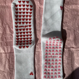 Cute Embroidery Pilates <strong>Socks</strong> Bow Grip <strong>Socks</strong> Pilates <strong>Socks</strong> Custom - Product Image 1
