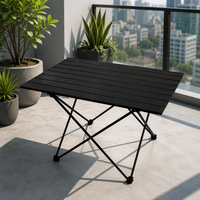 Table pliante en aluminium robuste, portable, pour cuisine, salle à manger, camping en plein air, avec pieds en forme de X, pour la randonnée, la pêche, le pique-nique, les voyages