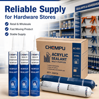 Mastic acrylique de qualité professionnelle 600 ml pour l'étanchéité des cadres, application facile, sans solvant, pour les bords des carreaux, mastic acrylique stable