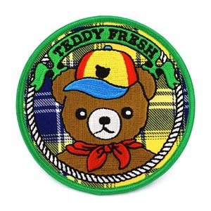 Patch brodé Ou Rong Lai, patch rond en tissu adhésif pour vêtements avec bande velcro, étiquette personnalisée - Product Image 1