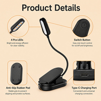 Lampe de lecture LED innovante et portable 2026, couleur ambre, pour la lecture, le camping, la randonnée, l'éclairage d'urgence en extérieur