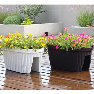 Pots de fleurs et jardinières en plastique, balustrade suspendue de <span class=keywords><strong>balcon</strong></span>, pot de plante coloré pour décoration de jardin intérieur et extérieur, vente en gros, usine - Product Image 1