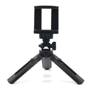 Trépied de bureau pour téléphone portable K7 noir en plastique, support pour diffusion en direct, prise de vue vidéo et selfies - Product Image 1