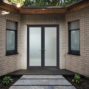 <span class=keywords><strong>Puerta</strong></span> abatible de aluminio moderna para entrada delantera o <span class=keywords><strong>patio</strong></span> Opciones de panel o vidrio completo Uso exterior de <span class=keywords><strong>puerta</strong></span> trasera residencial personalizada - Product Image 3