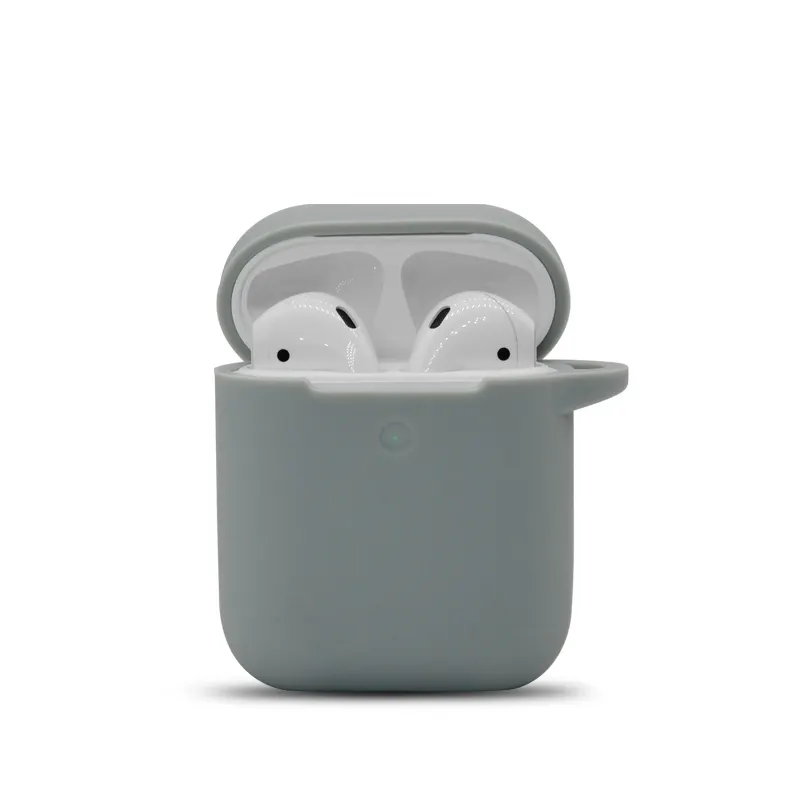 Luxus Grau Silikon Drahtlose Bluetooth Kopfhörer Fall Abdeckung für Airpods 2
