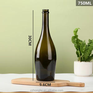 Venta al por mayor botellas de vino de 750ml redondas de vidrio vacío con sello de corcho para Mini Champagne <span class=keywords><strong>Vin</strong></span> Rouge superficie serigrafiada - Product Image 6