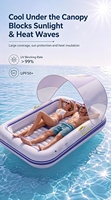 Lit flottant gonflable en PVC épais, matelas flottant portable pour adultes, pour bronzer en piscine intérieure ou extérieure