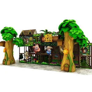 Commerciale Per I Bambini Divertenti Zoo Tema Palestra di Stile Animale 2016 Play Land Jungle Kids Utilizzato Attrezzature Parco Giochi Al Coperto Per La Vendita