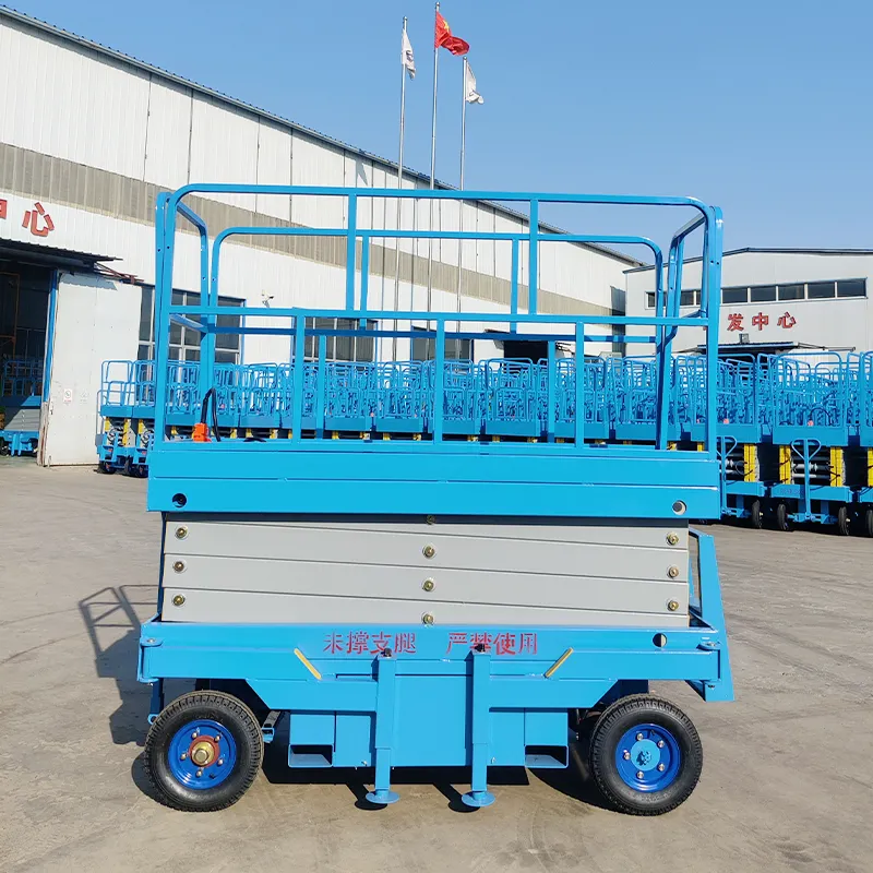 Factory Supply Semi Electric Aerial Working Hydraulic 4m Lifting Height Scissor Lift Platform