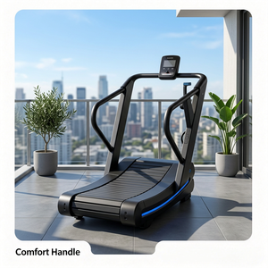 Nueva llegada: Cinta de correr manual curva sin motor con resistencia magnética, equipo de gimnasio comercial, pista de nailon y aluminio, venta al por mayor OEM - Product Image 2
