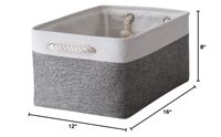 Boîte de rangement pliable rectangulaire en coton et lin avec compartiments, design moderne et simple, portable pour vêtements, articles divers et jouets