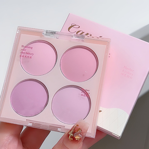 OEM 4 couleurs dégradées <span class=keywords><strong>Maquillage</strong></span> pour le visage <span class=keywords><strong>Teint</strong></span> blush imperméable longue durée poudre <span class=keywords><strong>maquillage</strong></span> quotidien Poudre blush palette - Product Image 3
