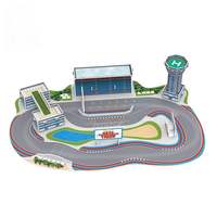 Puzzle de circuit de course en mousse 3D à assembler soi-même avec accessoires de voiture en métal, jouet éducatif pour enfants