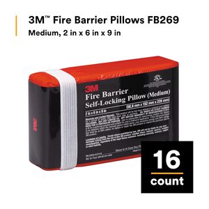 3M Fire Barrier Pillow FB269 2 In X 6 In X 9 In Intumescent Reusable Insulation <b>Material</b> - Product Image 2