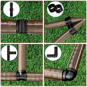 Conector de Tubería para Riego por Goteo 16PE Negro, Accesorios de PP, Conexión en T, Codo, Tapón para Horticultura, Agricultura, Sistema de Microaspersores - Product Image 3
