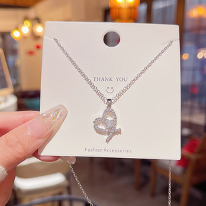 Collana di <span class=keywords><strong>amore</strong></span> dolce ciondolo di alto senso luce di lusso girocollo <span class=keywords><strong>tutto</strong></span> catena clavicola - Product Image 5