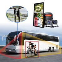 Monitor de Cámara de Visión Lateral Electrónico de 2 Canales y 10.36 Pulgadas, Pantalla Táctil IPS, Detección de Punto Ciego, Asistencia de Reversa para Camiones y Autobuses