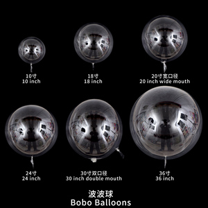 Hot Selling 10Inch Rekbare Transparante Doorzichtige Ronde Bobo Plastic Bubble Ballon Voor Feest Decor Rozenballon - Product Image 3