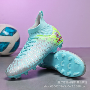 <span class=keywords><strong>Scarpe</strong></span> <span class=keywords><strong>da</strong></span> <span class=keywords><strong>Calcio</strong></span> Alte Unisex per Studenti, Bicolore, con Tacchetti AG per Erba Sintetica, Taglie Grandi 46 47 48, per Competizione e Allenamento - Product Image 5