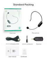 Microphone sans fil UHF adapté à tous les haut-parleurs avec prise 3,5 mm, 6,5 mm, microphone pour instruments de musique
