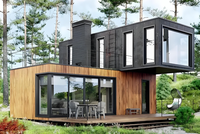 Cadre métallique pliant à double aile personnalisé pour maison conteneur préfabriquée de luxe de 3 chambres à coucher extensible préfabriquée de luxe à double aile pliante