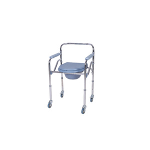 Tianhao <b>Commode</b> Chair Aluminum Alloy Portable <b>Folding</b> Toilet Seat With Wheels For Home Use - Product Image 1
