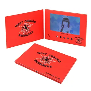 Hot selling custom printing a5 digital for brand business marketing promotion gift paper crafts video greeting card