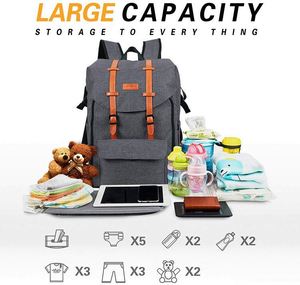 Sac à dos à langer grande capacité pour bébé, design double compartiment, tendance et stylé, idéal pour les voyages d'enfants/bébés - Vente chaude usine BSCI - Product Image 5
